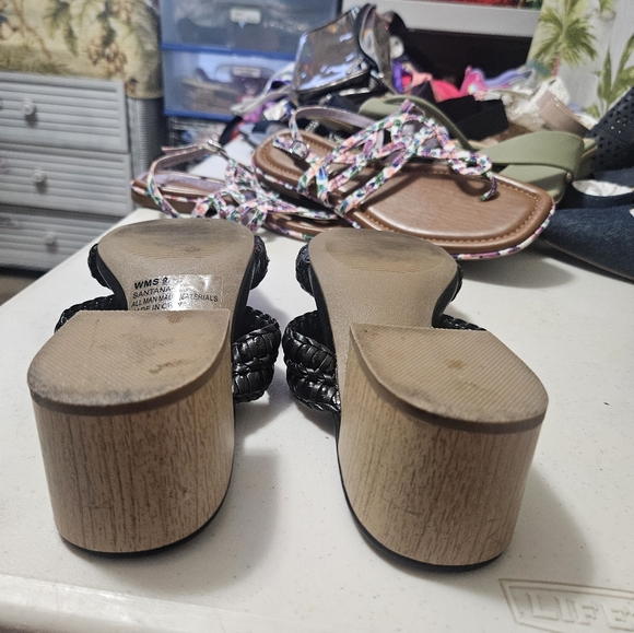 DV by Dolce Vita Santana  Black Woven Strap Women's Sandals chunky heal … - Picture 7 of 11